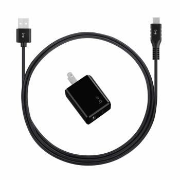 Blu Element - Wall Charger Single 2.4A with Lightning Cable Black